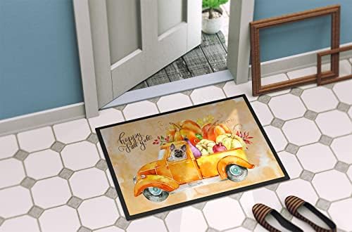 Carolines Treasures Fall Harvest Fawn French Bulldog Doormat 24x36