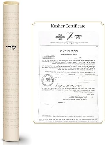 SURI Kosher Mezuzah Scroll 4 Inches Handwritten by Rabbi