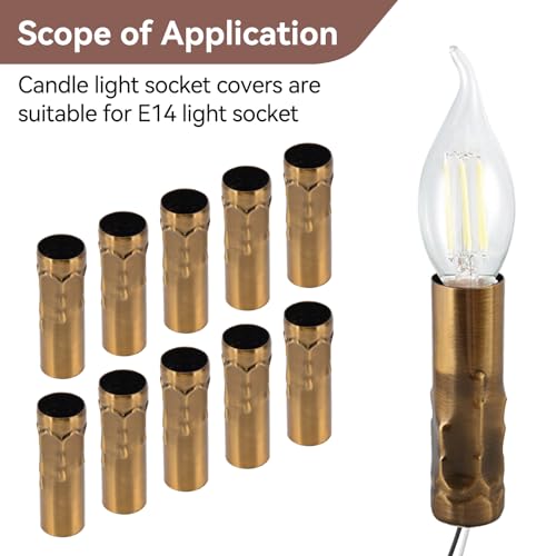 10Pcs Iron Candle Socket Covers for E14 Chandelier