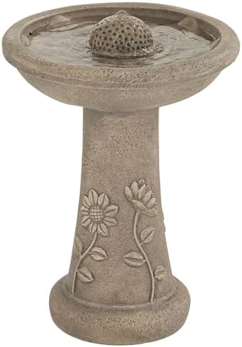 John Timberland Missy Sunflower Outdoor Birdbath
