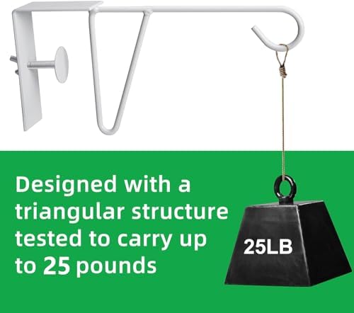 Moonoom 4 Pcs Adjustable Vinyl Fence Hooks