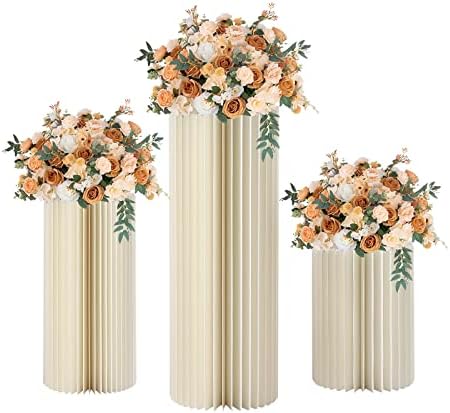 3pcs Foldable Cardboard Honeycomb Flower Stand