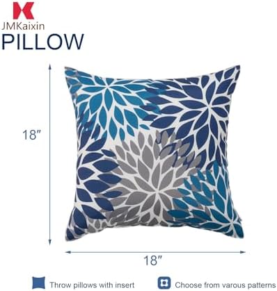 JMKaixin Outdoor Pillows Pack of 2 Waterproof Throw Pillows with Inserts