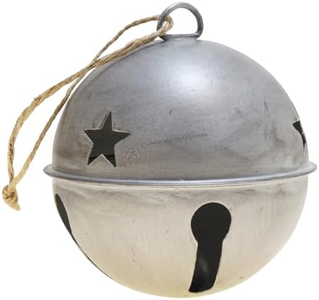 Haute Decor Jingle Bell Christmas Tree Ornaments 6-Pack Silver
