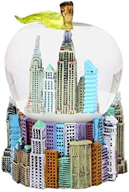 Mini New York City Snow Globe with Apple Leaf