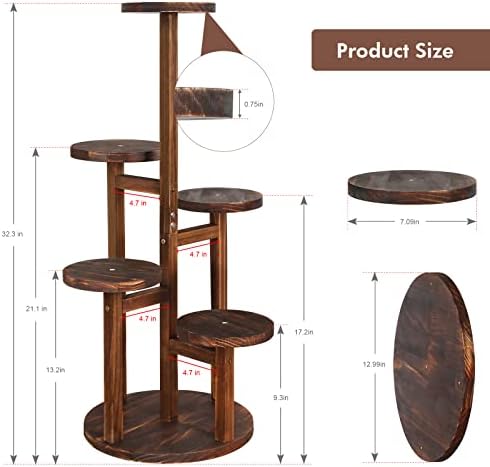 Jotboom 5 Tier Plant Stand for Indoor and Outdoor Use