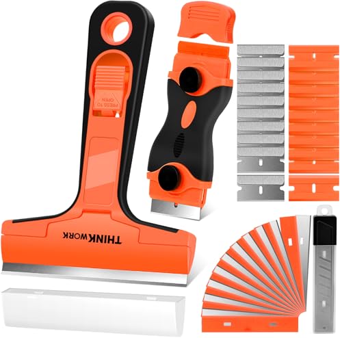 THINKWORK Razor Scraper Set 2 Pack with 40 Blades