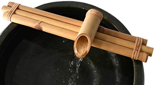 Zen Fountain Kit with Bamboo Spout for Indoor Outdoor Use