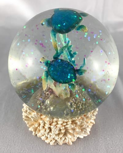 Sea Turtle Snow Globe Ocean Life Beach Themed Decor Figurine