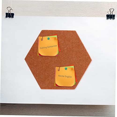 Amosfun 10pcs Hexagon Felt Bulletin Board Wall Decor