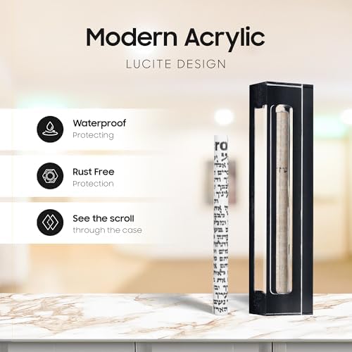 AS Mezuzah Case Modern Acrylic Design 9 Inches