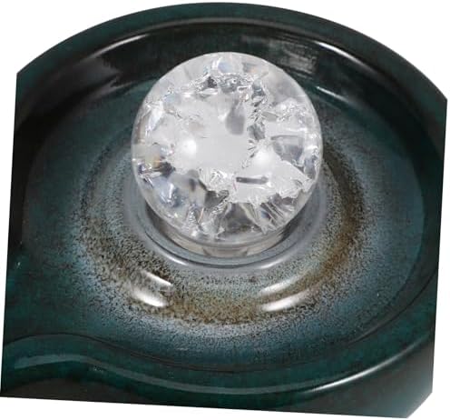 Zerodeko Ceramic Waterfall Fountain with Peacock Ball Decor