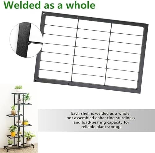 Twhep 6 Tier Metal Plant Stand for 12 Potted Plants