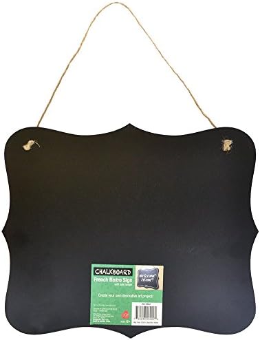 Laras Crafts French Bistro Chalkboard with Jute Hanger