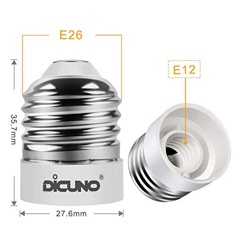 DiCUNO E26 to E12 Socket Adapter 6-Pack