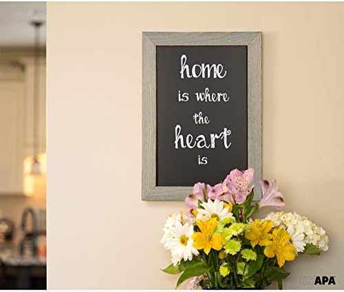 Ilyapa Rustic Wooden Chalkboard Sign 12x16 Inch Graywash Magnetic Wall Hanging