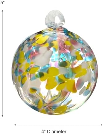 Dale Tiffany Hand Blown Glass Gazing Ball Tree of Life 4 Inch