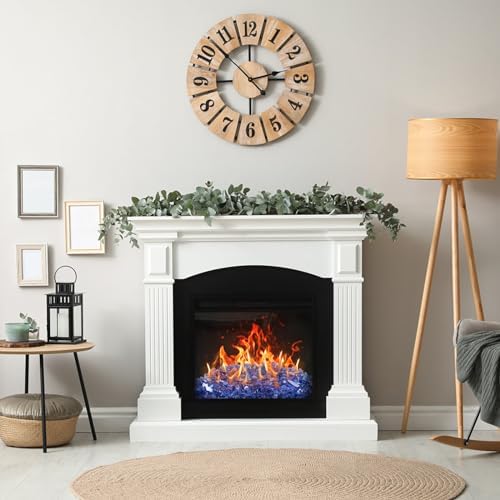 10 Ib Fire Glass for Fire Pit - Cobalt Blue with Inspiration Stone