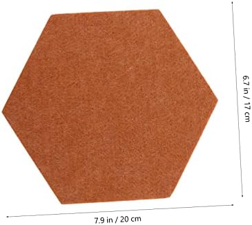 Amosfun 10pcs Hexagon Felt Bulletin Board Wall Decor