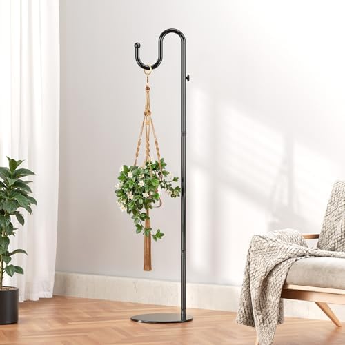 74 Inch Shepherds Hook Stand with Heavy Duty Base