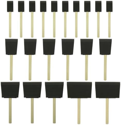 Poly Foam Brushes 21pcs Set for Painting and Staining