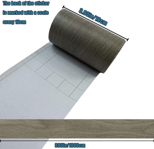 YESUS 10M Gray Oak Wood Grain Wallpaper Border
