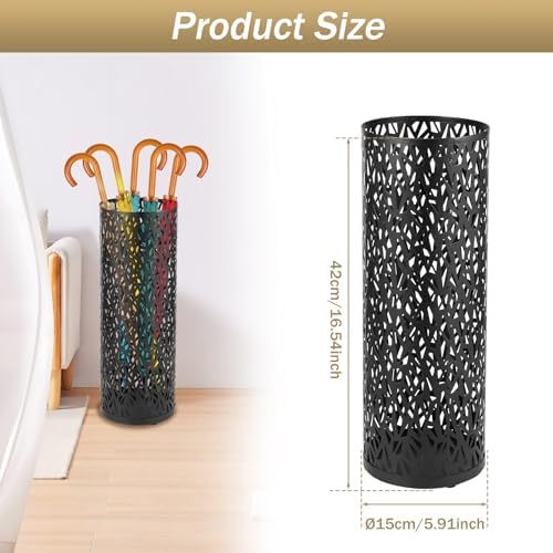 Stylish Metal Umbrella Stand Rack with Hollow Design