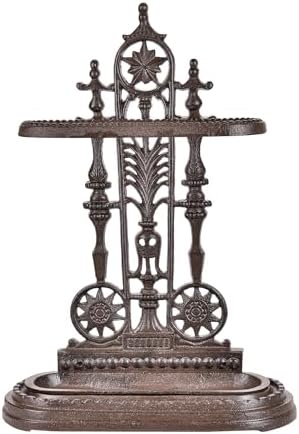 Sungmor Royal Style Cast Iron Umbrella Stand with Drip Tray