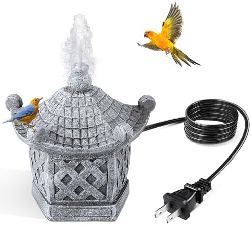 Saillong Resin Bird Bath Fountain with Pump