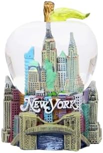 Mini New York City Snow Globe with Apple Leaf
