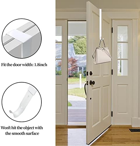 ZMCINER Adjustable Wreath Hanger for Front Door White Metal 20lbs Capacity
