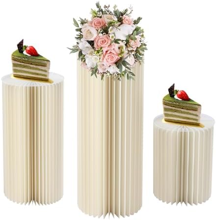 3pcs Foldable Cardboard Honeycomb Flower Stand