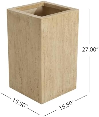 27 Inch Square Planter for Indoor Outdoor Use