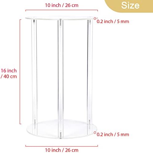 YourGift Clear Acrylic Plant Stand for Indoor Outdoor Use