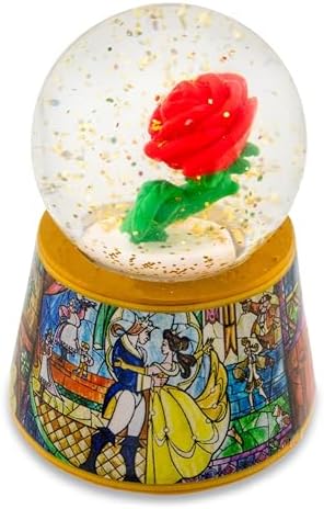Disney Beauty and The Beast Light-Up Snow Globe 3 Inches Tall