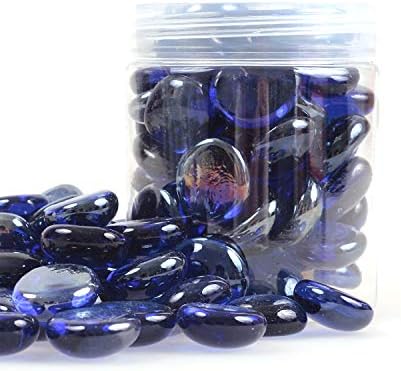 High Luster Reflective Fire Glass Gravel 17-19mm Sapphire Blue