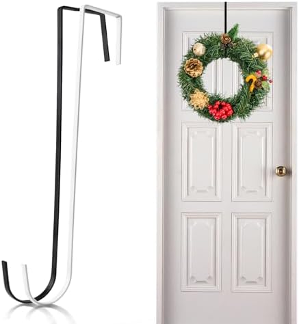 12 Inch Black Wreath Hanger for Front Door