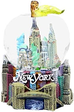 Mini New York City Snow Globe with Apple Leaf
