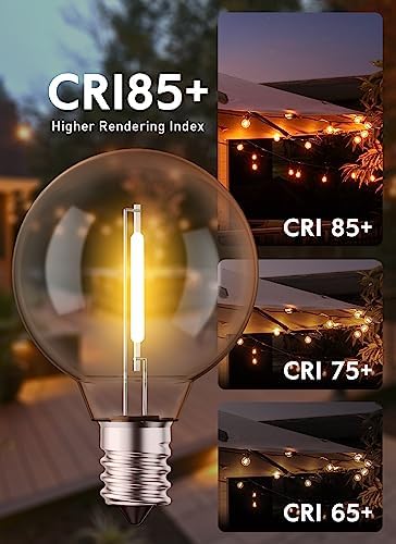 Brightown G40 LED Replacement Bulbs 1W 25 Pack Warm White