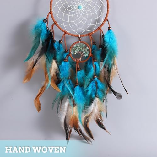 Blue Tree of Life Dream Catcher Wall Decor