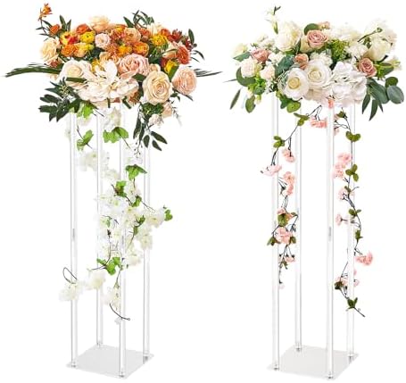 VEVOR 2PCS 315 Inch Wedding Flower Stand with Acrylic Laminate
