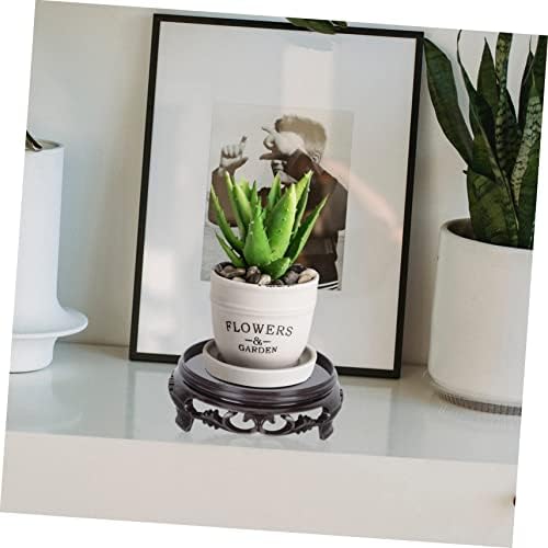 5Pcs Antique Style Round Flowerpot Base Stand for Elevated Planter Display