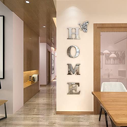 Silver Mirror Wall Sticker Decor Sign 472 X 153IN