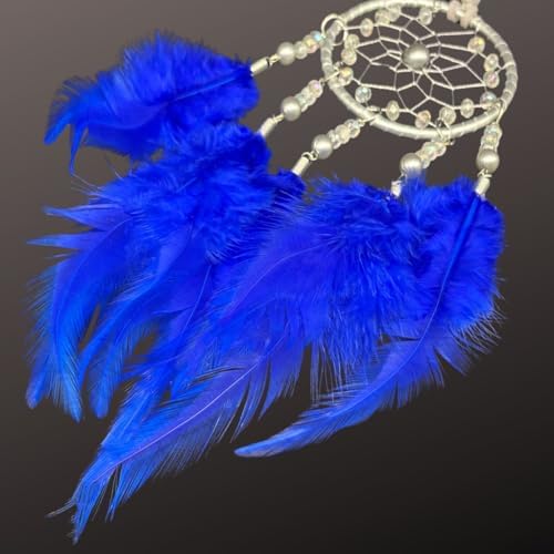 Small Dream Catcher for Car Boho Hanging Decor Blue