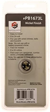 Safeguard Supply Brass Doorbell Wired Button with Lighted Design