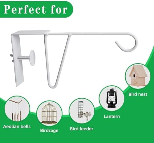 Moonoom 4 Pcs Adjustable Vinyl Fence Hooks