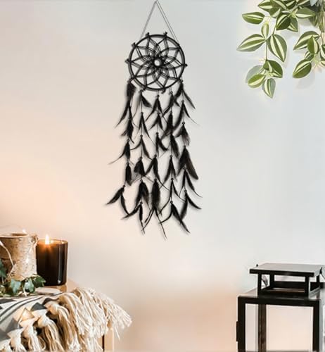 5 Pack Black Dream Catchers Boho Wall Decor