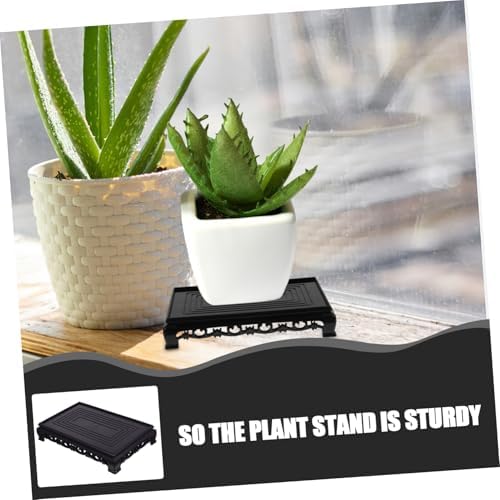 2pcs Rectangular Plant Riser Stand Faux Plastic Decorative Flowerpot Holder