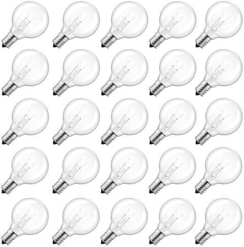 Brightown G40 Replacement Bulbs 25 Pack Warm White