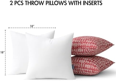 MIULEE Outdoor Set of 2 Waterproof Throw Pillows